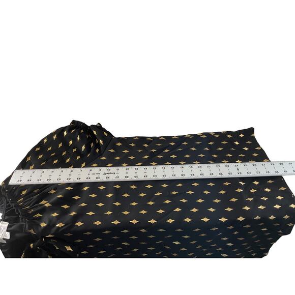 Shannon Ford New York Women's 2X Black Blouse Gold Diamond Pattern New - Picture 5 of 11